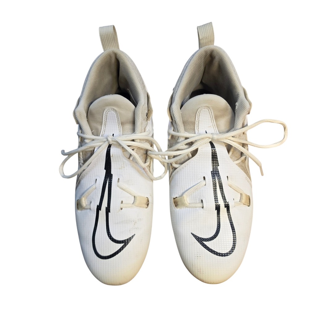 Nike Alpha Menace Pro 3 Football Cleats White Black CT6649-109 Mens 10 - Picture 2 of 8